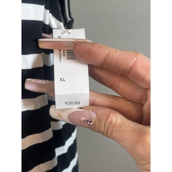 New Summer Boho Old Navy, Black And White Striped Sleeveless Tank Dress XL NWT​​ - Picture 4 of 10